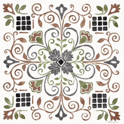 Picture of MEDITERRANEAN MOTIF IV GREEN