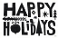 Picture of CHRISTMAS WHIMSY HAPPY HOLIDAYS BLACK