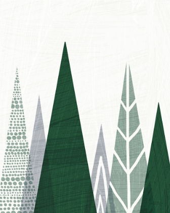 Picture of GEOMETRIC FOREST II GREEN GRAY