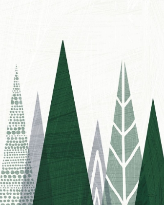Picture of GEOMETRIC FOREST II GREEN GRAY