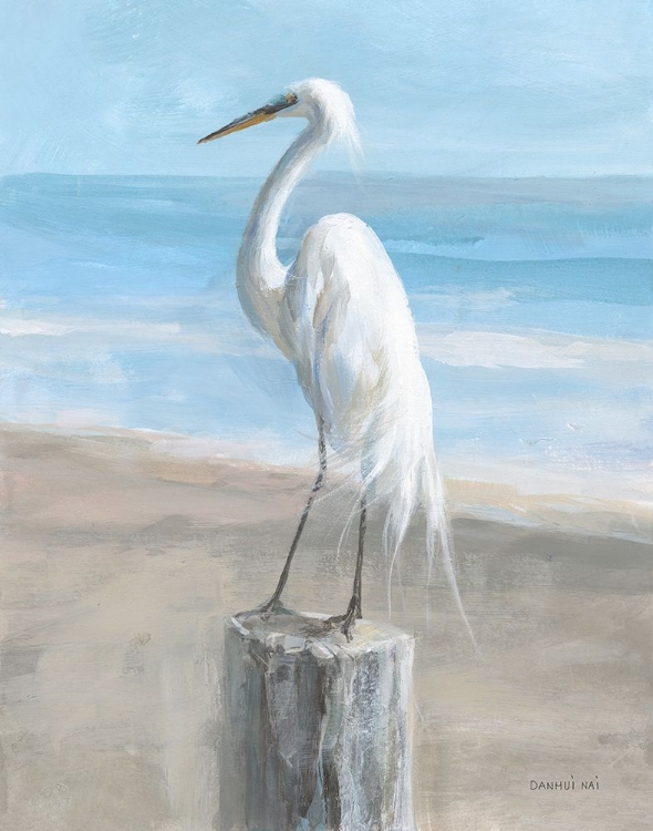 Picture of EGRET BY THE SEA