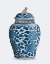 Picture of CHINOISERIE VASE GOLDEN LION BLUE