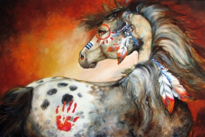 Picture of 4 FEATHERS INDIAN WAR PONY