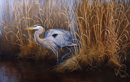 Picture of SET IN GOLD - GREAT BLUE HERON