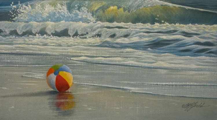 Picture of BEACH BALL IN SURF