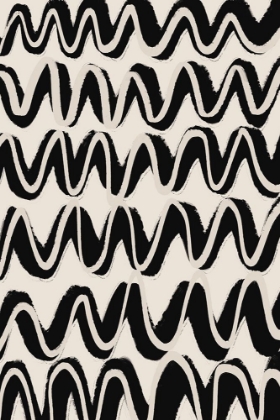 Picture of BEIGE BLACK WAVES PATTERN