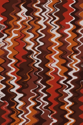Picture of RED EARTHY WAVES PATTERN