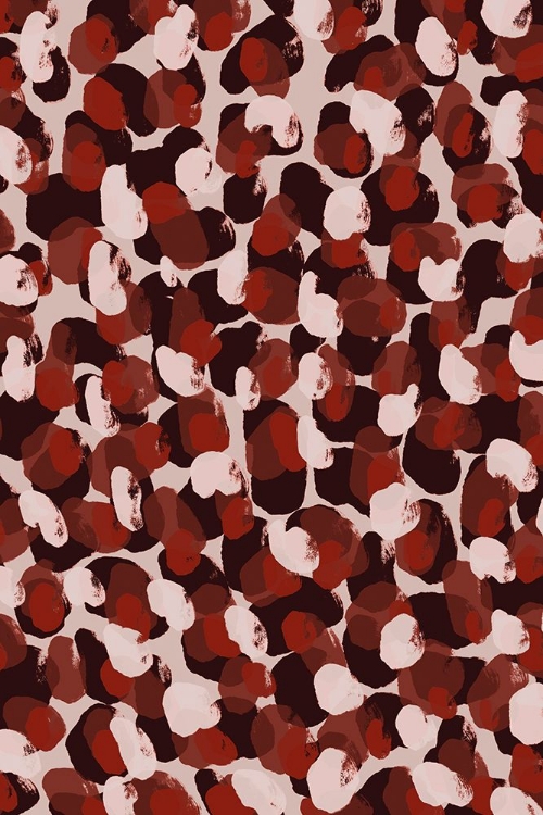 Picture of RED BEIGE BROWN DOTS PATTERN