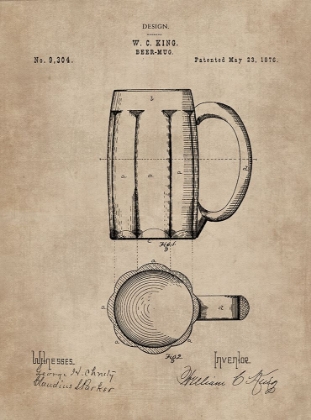 Picture of PATENT DOCUMENT OF A BEER MUG