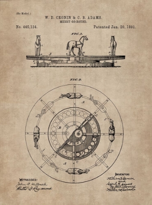 Picture of PATENT DOCUMENT OF A MERRY-GO-ROUND