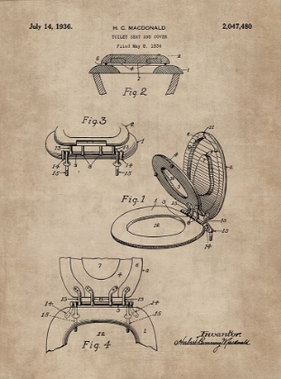 Picture of PATENT DOCUMENT OF A TOILET SEAT AND COVER