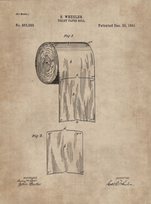 Picture of PATENT DOCUMENT OF A TOILET PAPER ROLL