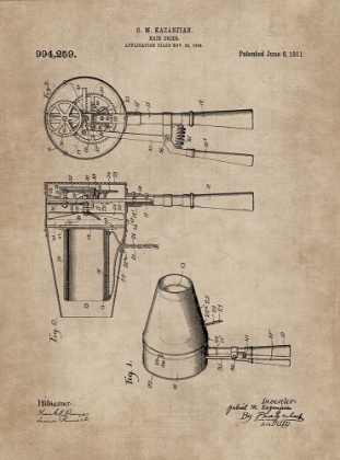 Picture of PATENT DOCUMENT OF A HAIR DRYER