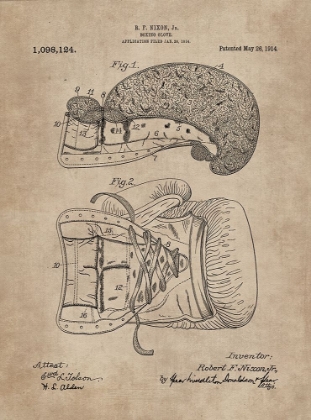 Picture of PATENT DOCUMENT OF A BOXING GLOVE