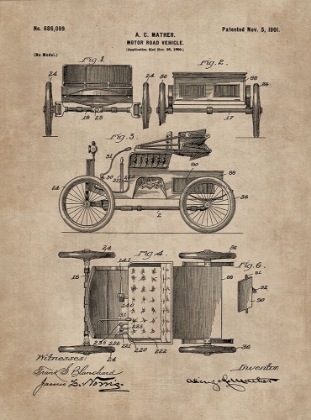 Picture of PATENT DOCUMENT OF A MOTOR ROAD VEHICLE