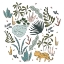 Picture of BOTANICAL JUNGLE LEOPARD