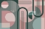 Picture of ABSTRACT ARCHES PINK GREEN 1