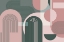 Picture of ABSTRACT ARCHES PINK GREEN 2