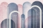 Picture of MID CENTURY ARCHES BLUSH NAVY