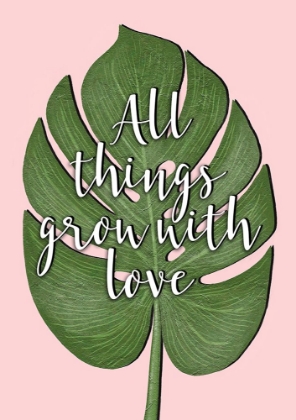 Picture of TROPICAL LEAF GROW QUOTE