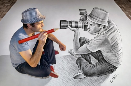 Picture of PENCIL VS CAMERA 73 - PHOTOGRAPHER AND ILLUSTRATOR