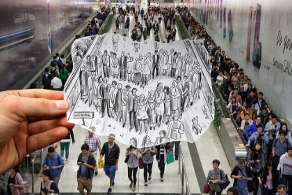 Picture of PENCIL VS CAMERA - HONG KONG METRO STATION