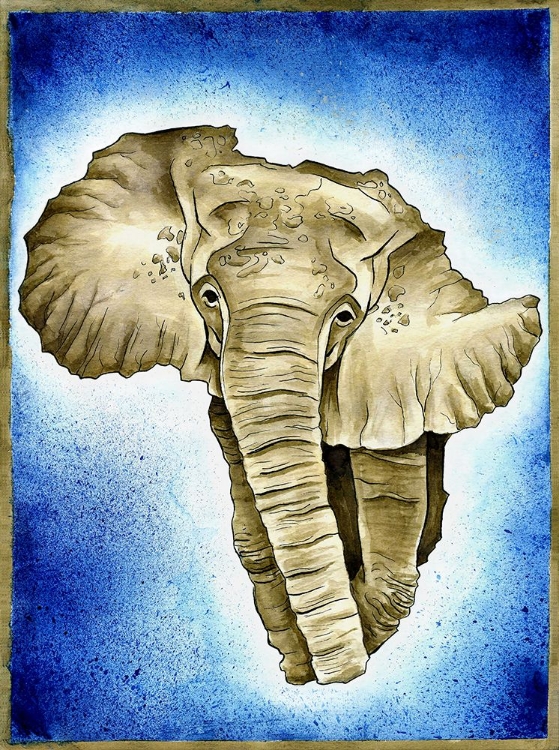 Picture of AFRICAN CONTINENT WATERCOLOR