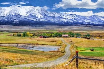 Picture of MONTANA FARM (WATERCOLOR)