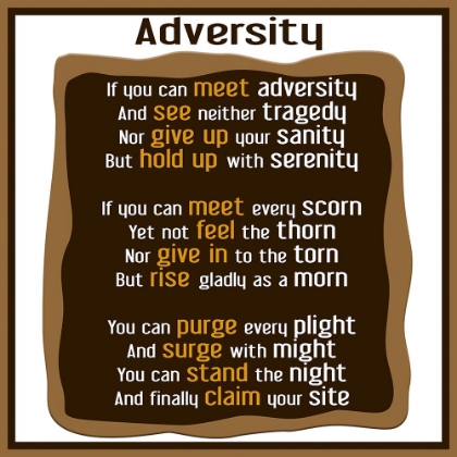 Picture of ADVERSITY WORD ART