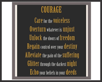 Picture of COURAGE WORD ART