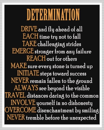 Picture of DETERMINATION WORD ART