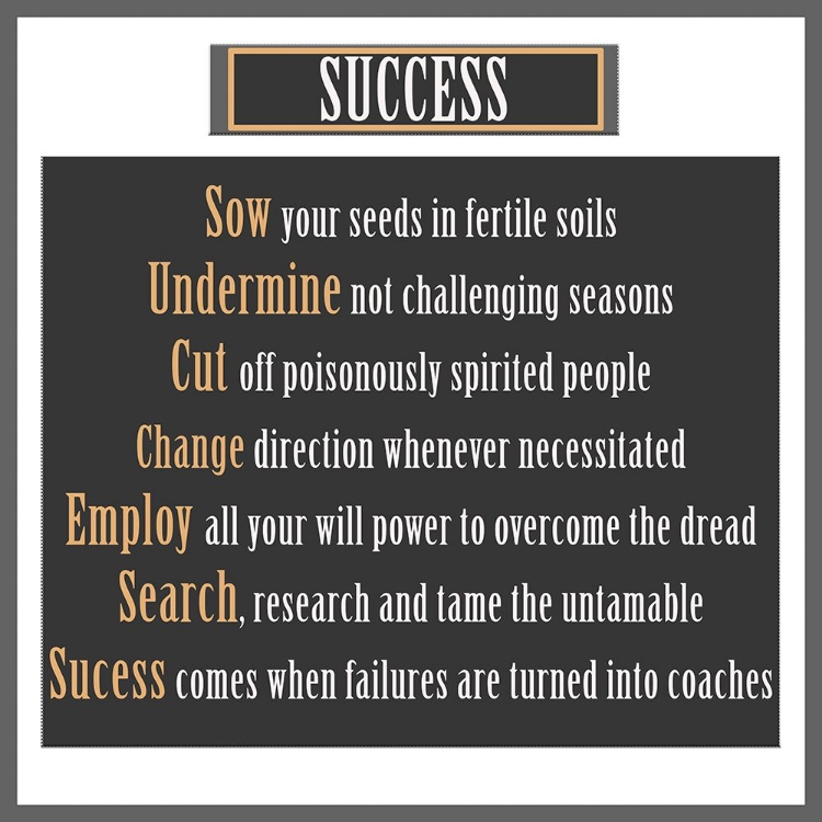 Picture of SUCCESS WORD ART