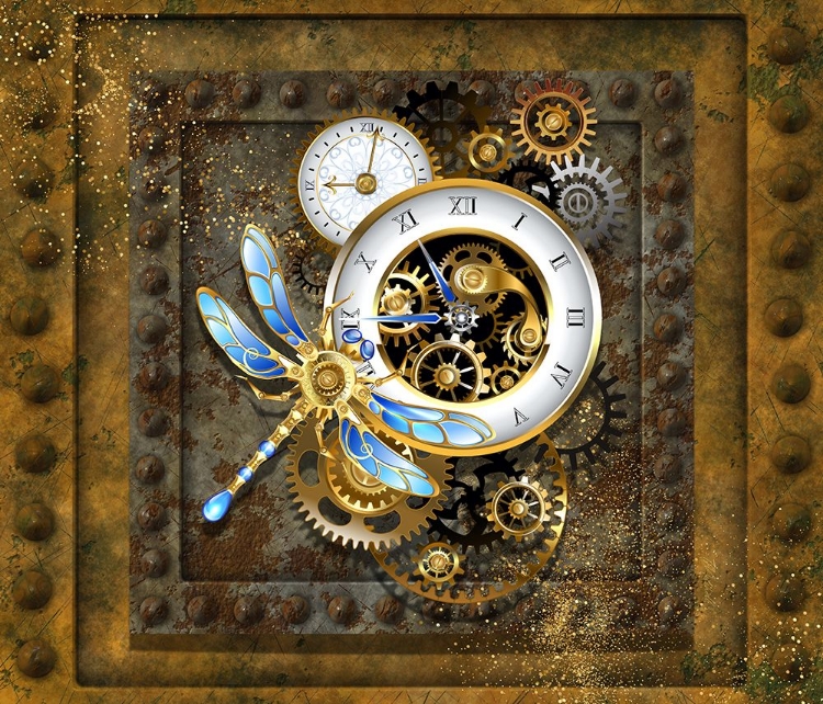 Picture of STEAMPUNK DRAGONFLY CLOCK