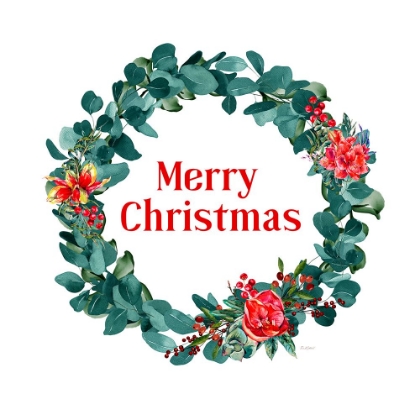 Picture of MERRY CHRISTMAS EUCALYPTUS WREATH