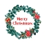 Picture of MERRY CHRISTMAS EUCALYPTUS WREATH