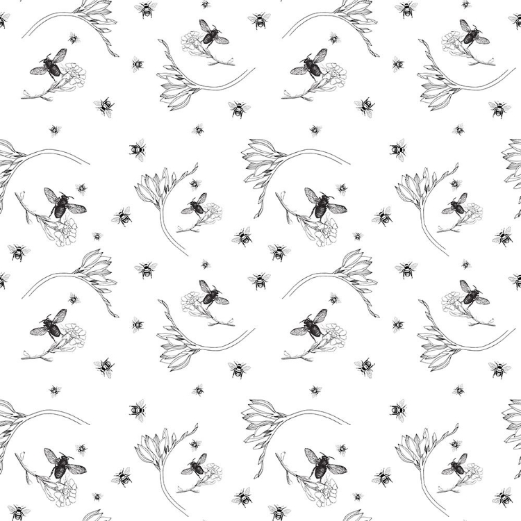 Picture of BEE VINE BLACK AND WHITE