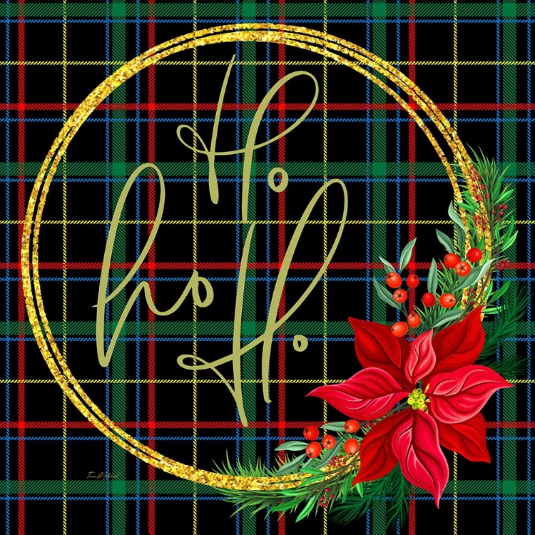 Picture of TARTAN WREATH HO HO HO