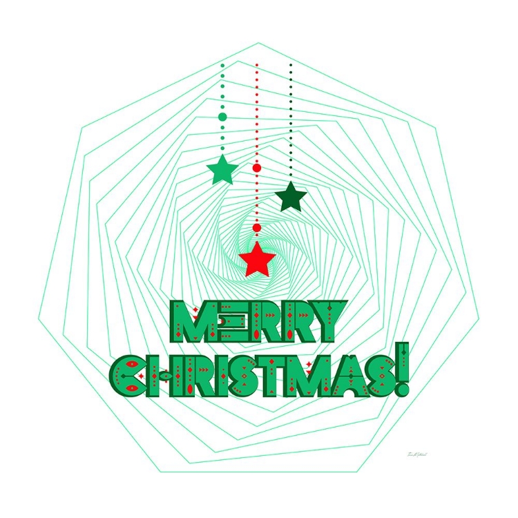 Picture of MERRY CHRISTMAS GEOMETRIC WREATH