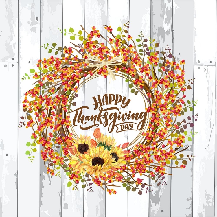 Picture of HAPPY THANKSGIVING BITTERSWEET WREATH