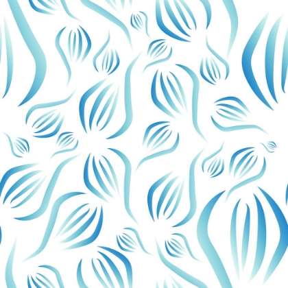 Picture of LEAF ABSTRACT PATTERN WHITE