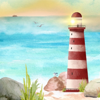 Picture of LIGHTHOUSE RED STRIPE