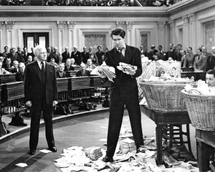 Picture of CLAUDE RAINS, JAMES STEWART, MR SMITH GOES TO WASHINGON, 1939