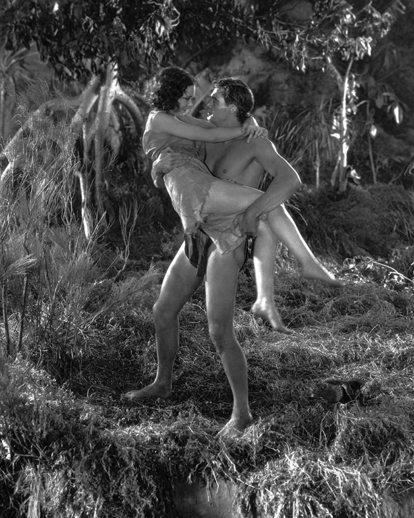 Picture of JOHNNY WEISSMULLER, MAUREEN OSULLIVAN, TARZAN THE APE MAN, 1932