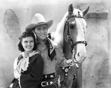 Picture of ROY ROGERS, LYNNE ROBERTS, BILLY THE KID RETURNS, 1936