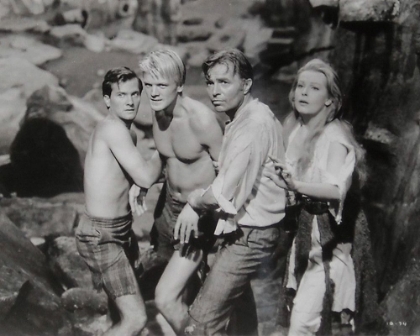 Picture of PAT BOONE, PETER RONSON, JAMES MASON, ARLENE DAHL, JOURNEY TO THE CENTER OF THE EARTH, 1959