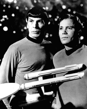 Picture of LEONARD NIMOY, WILLIAM SHATNER, STAR TREK, 1968