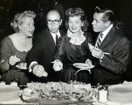 Picture of VIVIAN VANCE, JESS OPPENHEIME, LUCILLE BALL, AND DESI ARNAZ, 1955