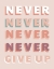 Picture of NEVER GIVE UP