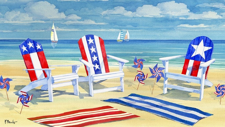 Picture of PATRIOTIC BEACH HORIZONTAL