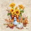 Picture of ORANGE SUNFLOWER BUCKET